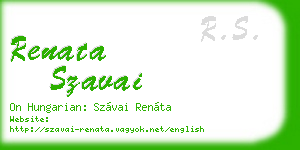 renata szavai business card